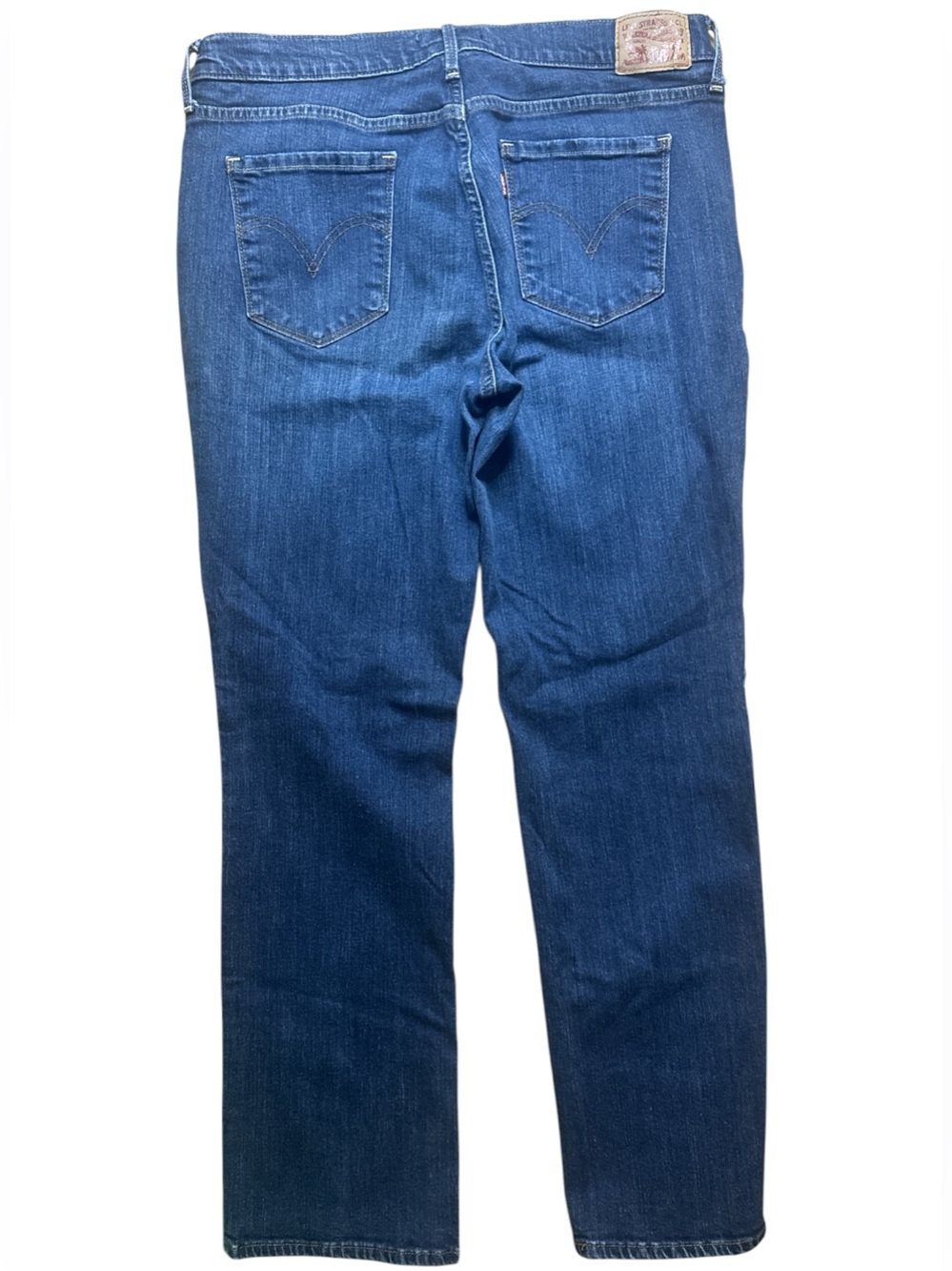 Levi’s 505 Straight Leg Jeans Women’s Size 14 Medium Blue Wash Stretch Denim - Picture 3 of 6
